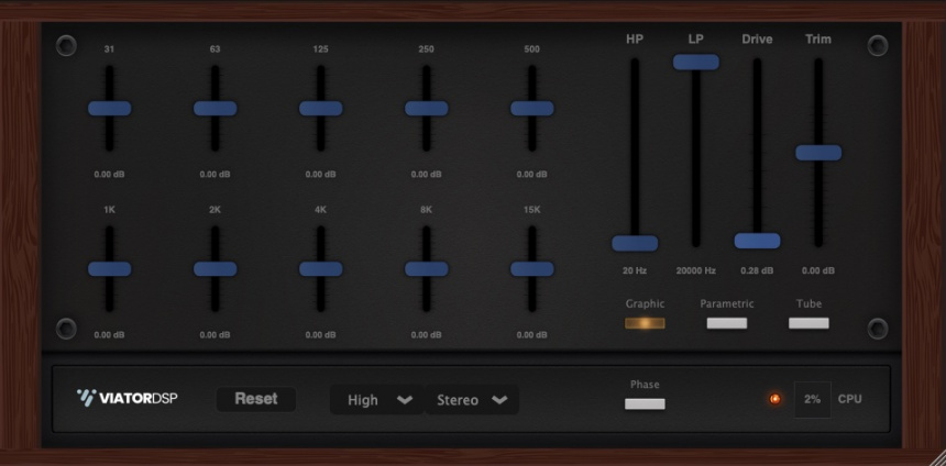 Modo Graphic de Viator DSP Multi-Q.